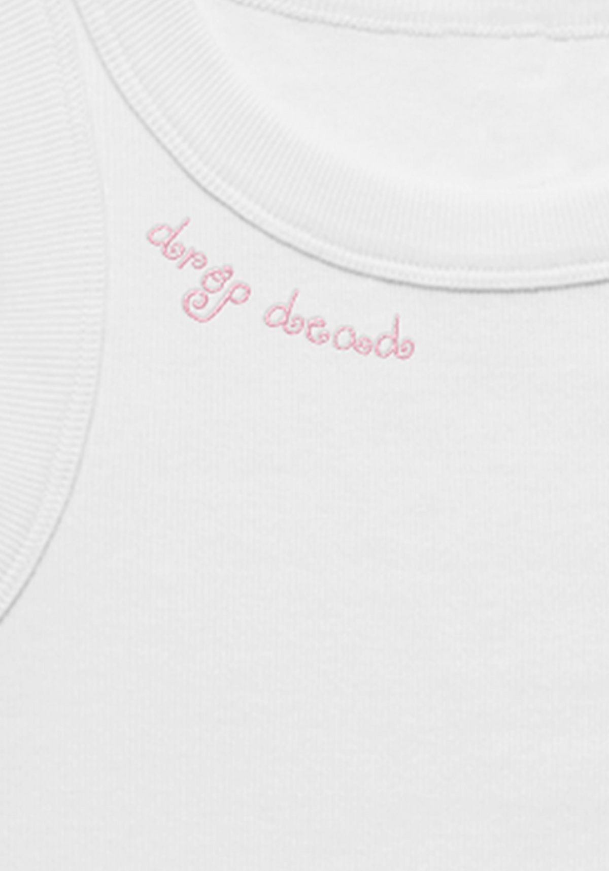 drop dead embroidered women's crop tank