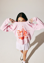 GUTS world tour crewneck pullover in pink