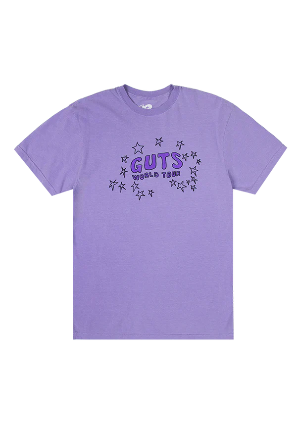 GUTS world tour tracklist t-shirt in purple