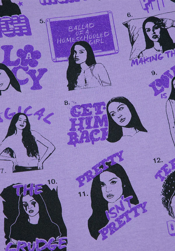 GUTS world tour tracklist t-shirt in purple