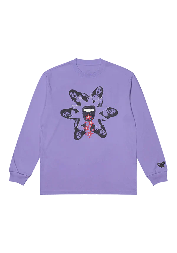 GUTS dateback longsleeve t-shirt in purple