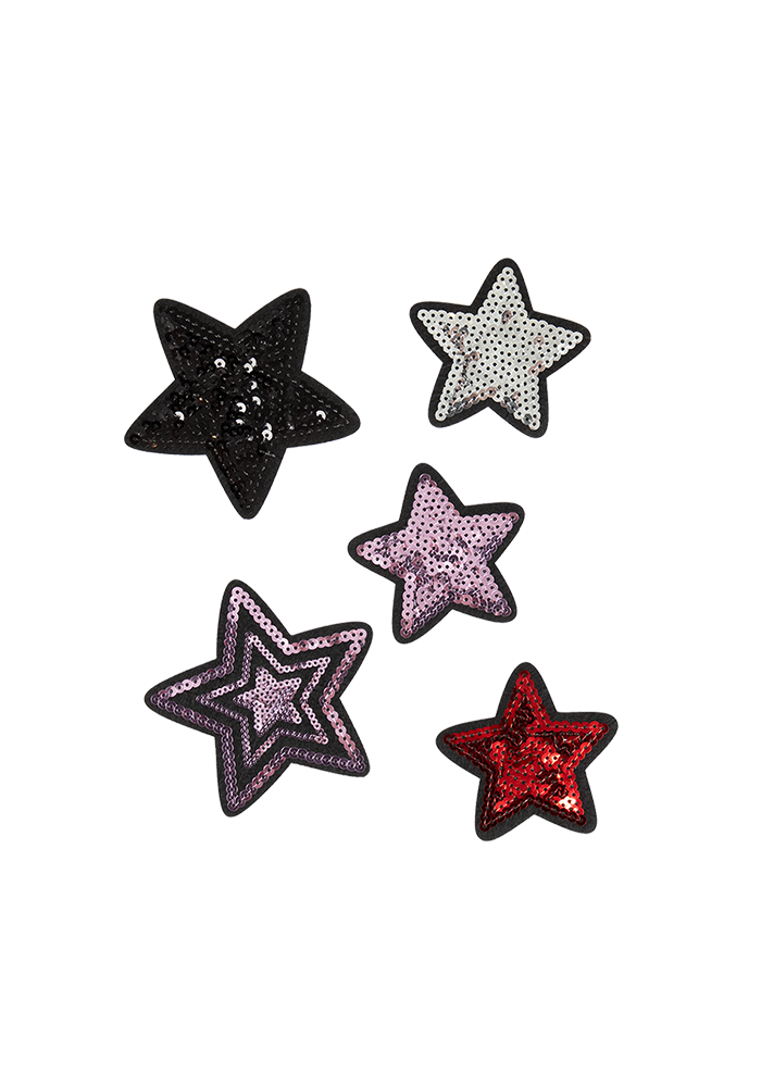 sequin star patch set