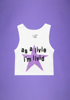 as a livie i'm livid crop tank